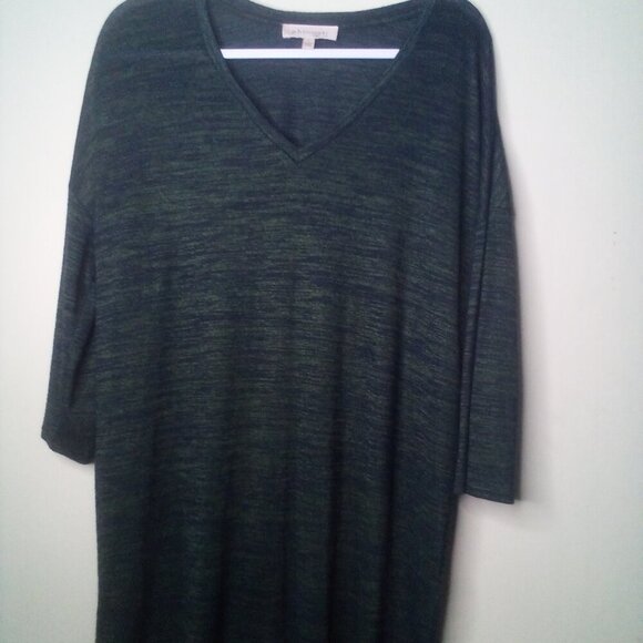 Philosophy Shirt L Women Lot o 2 3/4 Sleeve Soft Stretch Green Black - Picture 13 of 16